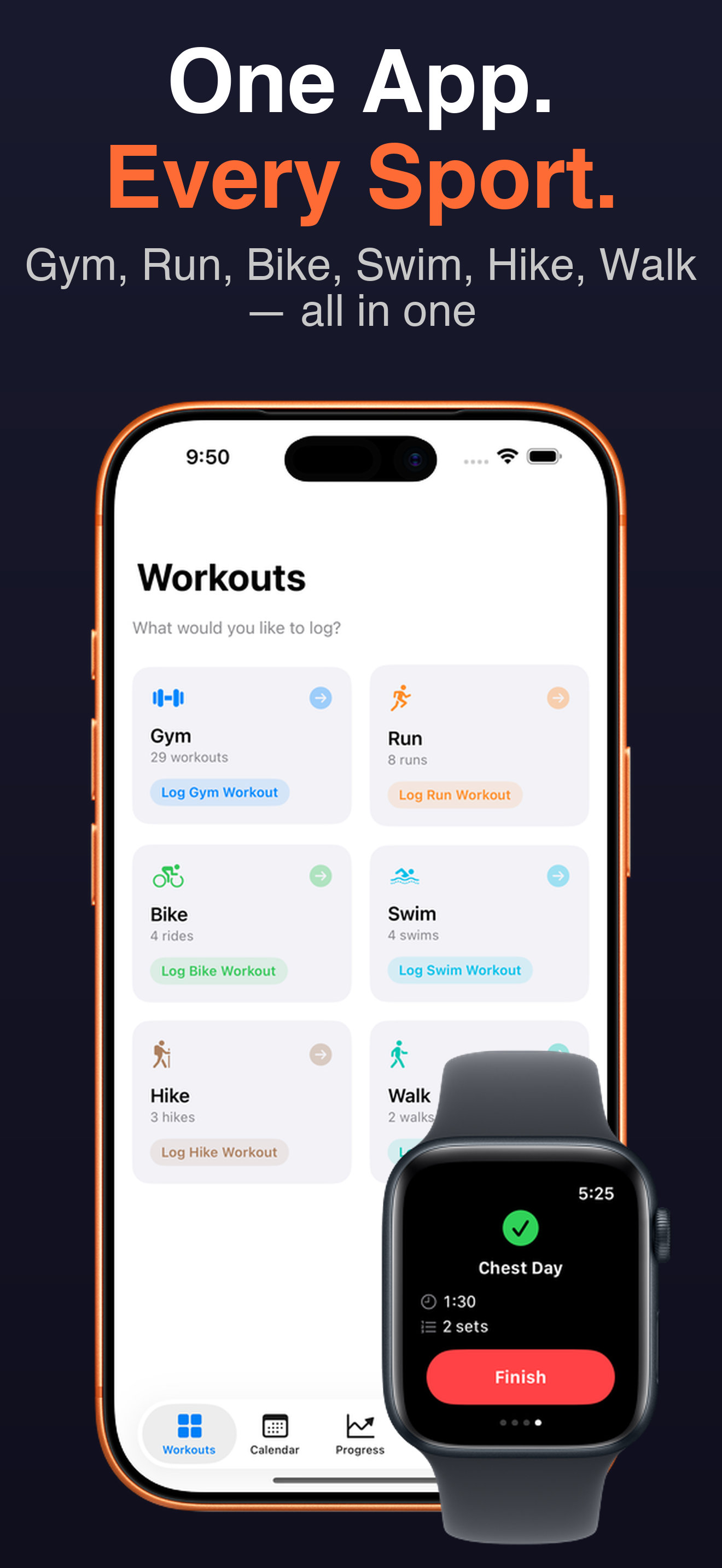Lift workout tracker — set logging
