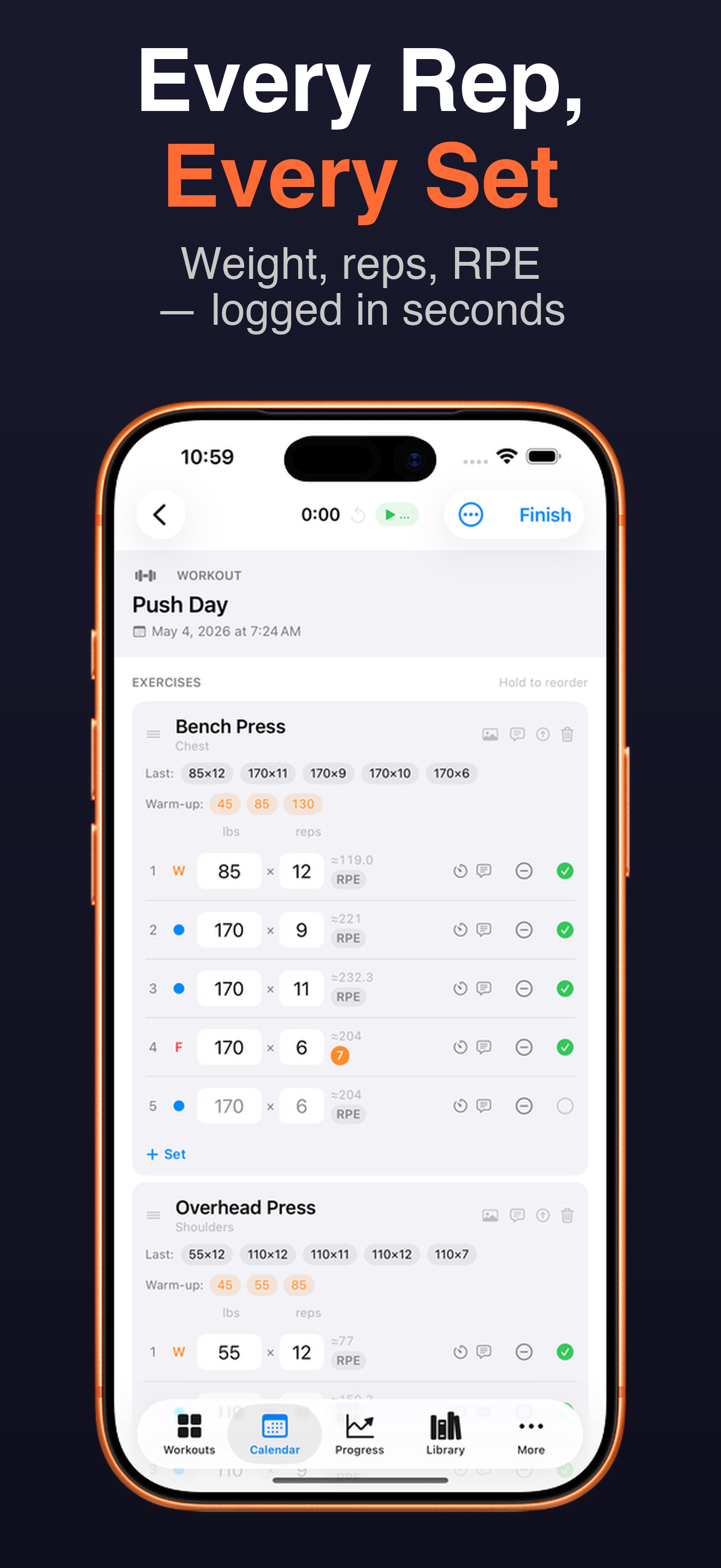 Lift workout tracker — GPS running