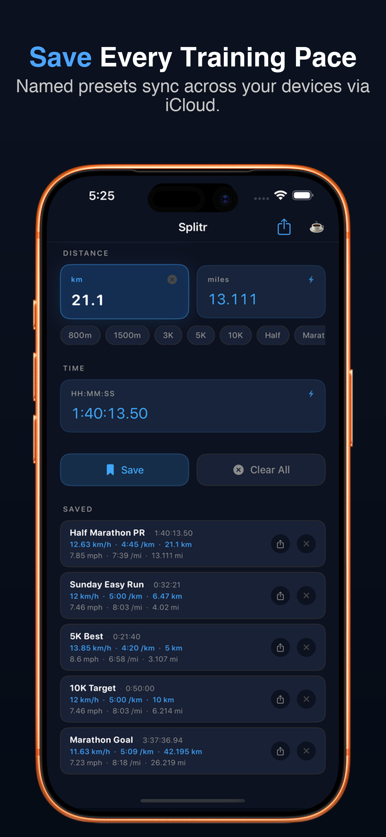 Splitr: Run Calculator screenshot