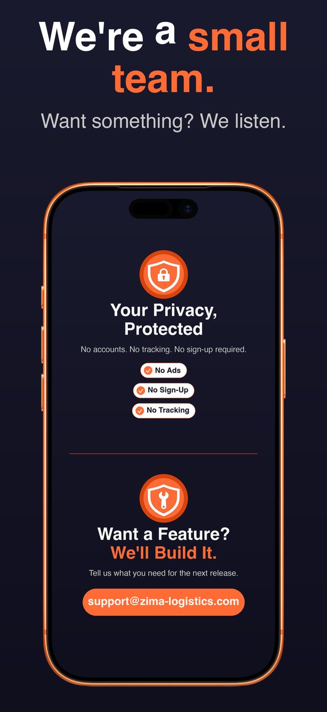 A small team that listens — no ads, no sign-up, no tracking